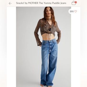 Free People Snacks by MOTHER Yummy Puddle Jeans